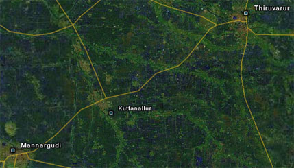 Koothanallur - Courtesy Google Maps