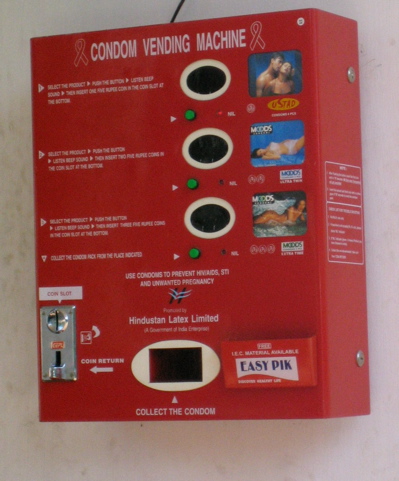 Condom vending machine